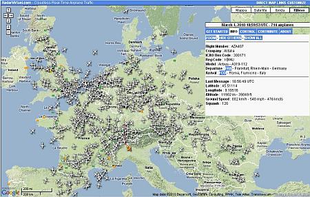aerei in volo identifica localizza radar 2 RadarVirtuel, segui dal tuo pc il traffico aereo in tempo reale su una mappa Google Maps.