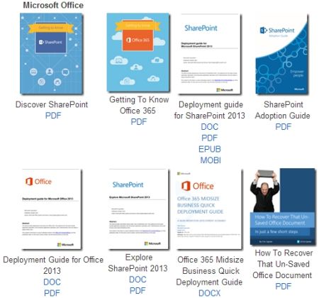 130 Microsoft Ebook gratis: Windows 7/8, Office, SharePoint, etc.