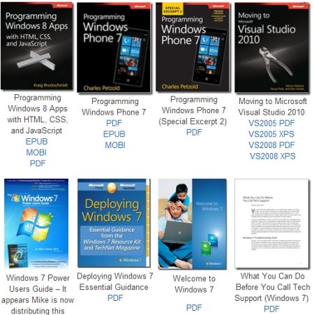 130 Microsoft Ebook gratis: Windows 7/8, Office, SharePoint, etc.