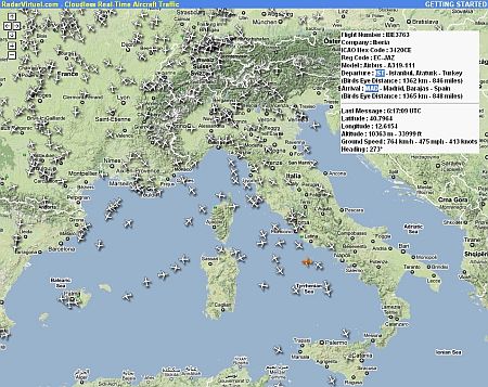 Aerei in volo: Identifica e Localizza con il Radar Virtuale