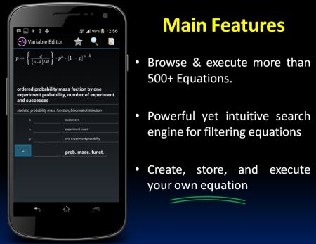 Android App: Formule e Equazioni +facili con Calculator Equreka