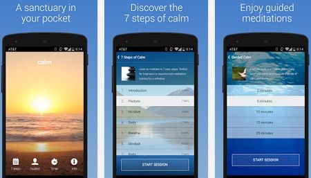 Android App: Rilassarsi, Meditare e Riposare  ovunque con Calm
