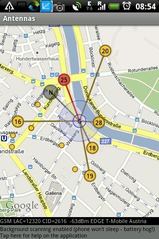 Android App: Localizza / Mappa dati Antenne reti GSM / 3G