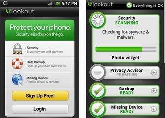Android App: Lookout - Antivirus, Backup e Localizzatore