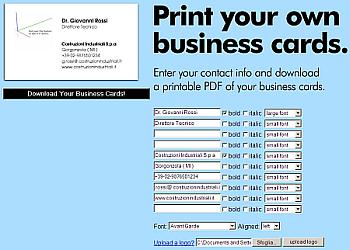 Come creare online Biglietti da Visita pronti da stampare