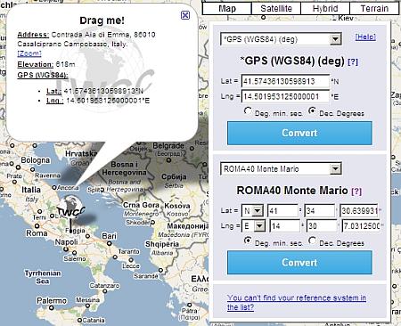 Coordinate Geografiche GPS: Convertire differenti formati