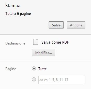 Google Chrome: Salva Pagine Web in PDF senza installare Estensioni