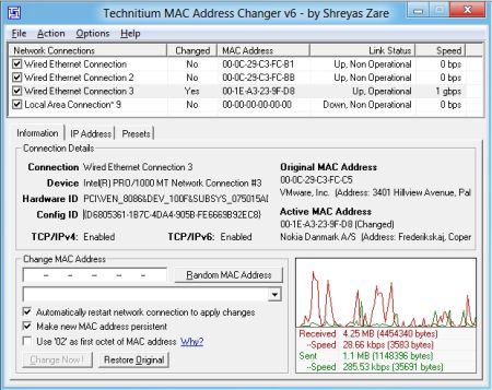 Indirizzo MAC scheda rete LAN + WiFi: Come modificarlo