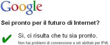 IPv6 Test - Il tuo browser é pronto per il futuro di Internet ?