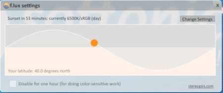 Luminosità Schermi LCD piú naturale con F.lux