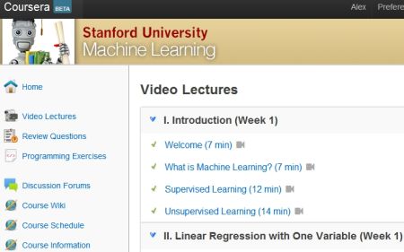Machine Learning - Corso online gratis Università Stanford