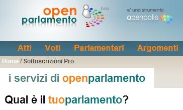 OpenParlamento per Informarti, Controllare e Partecipare