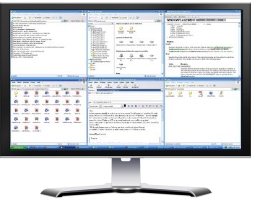 Come ottimizzare piú finestre aperte su grandi Monitor PC