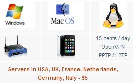 Servizio VPN: Italia, USA, UK, Francia , Olanda e Germania