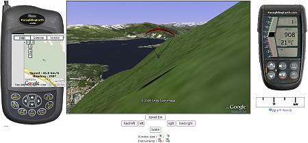 Simulatore di Volo Parapendio con Google Earth Plugin